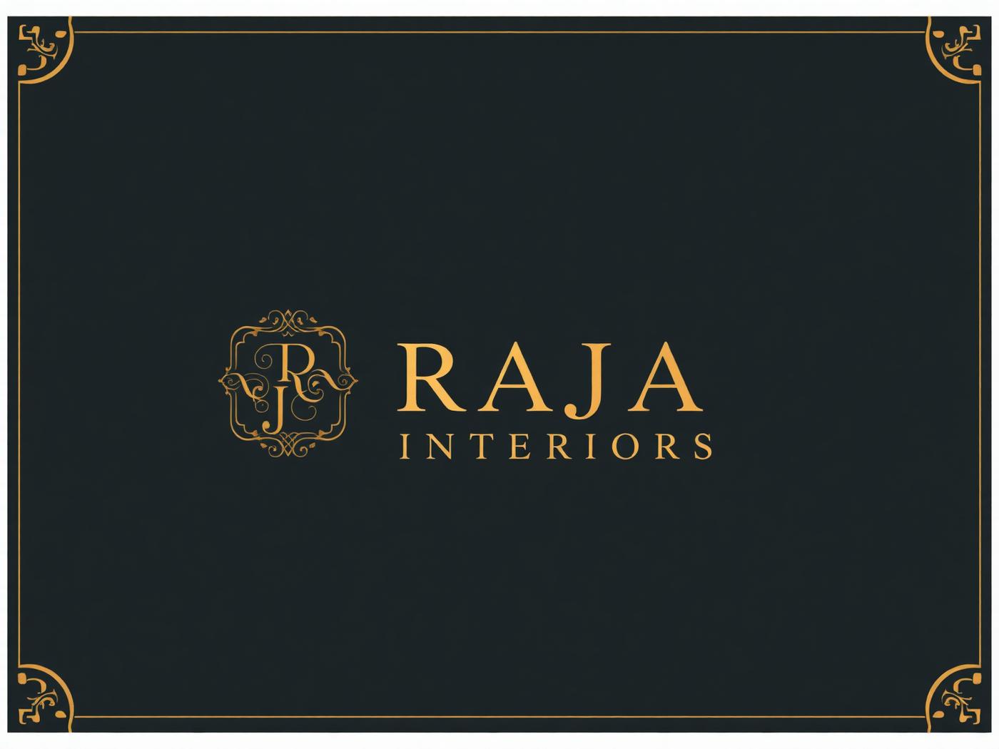 Raja Interiors — Luxury Architectural Monogram Logo