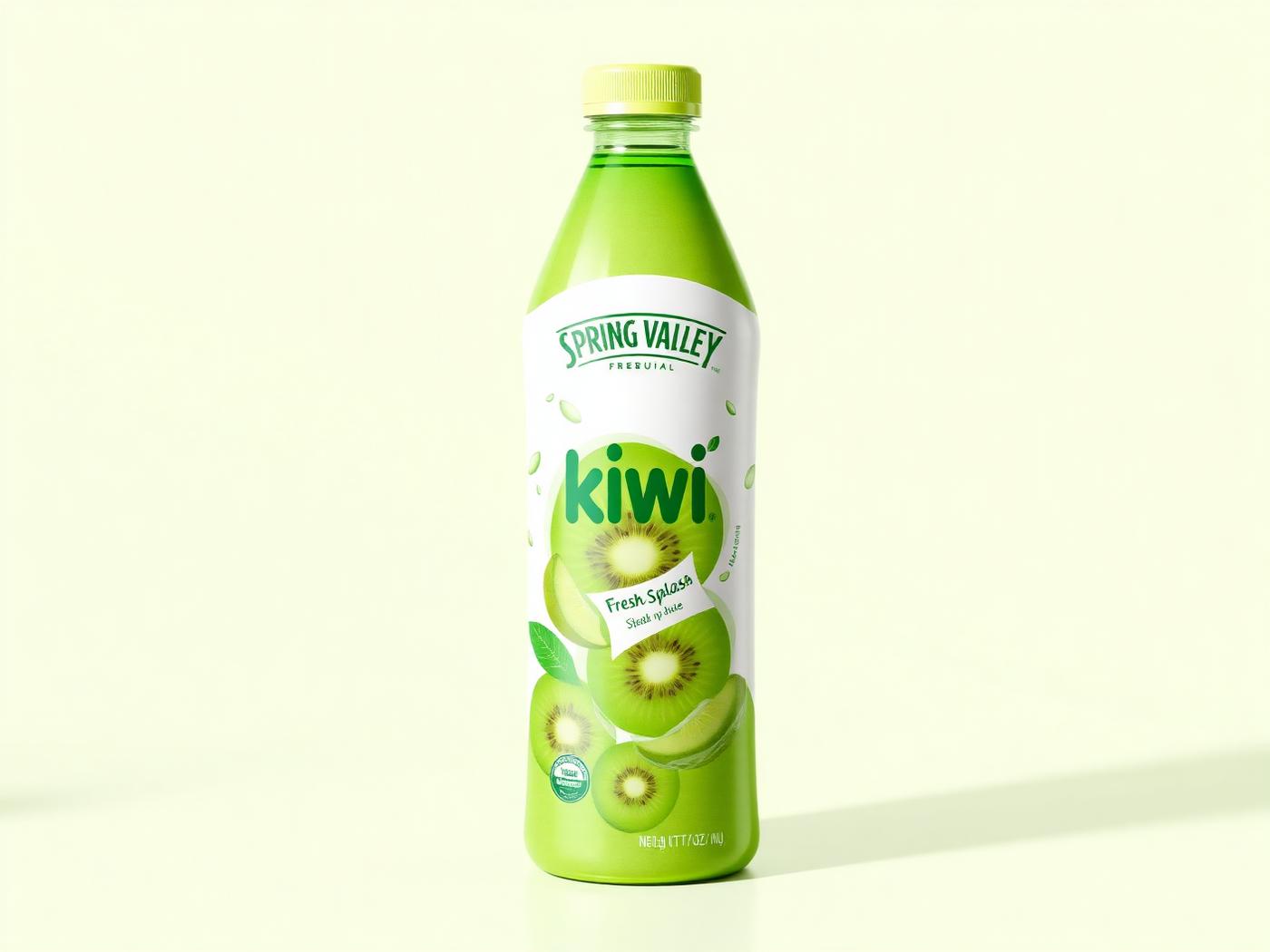 Spring Valley — 100% Organic Kiwi Juice Packaging